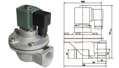 1寸直角電磁脈沖閥 1寸直角電磁脈沖閥